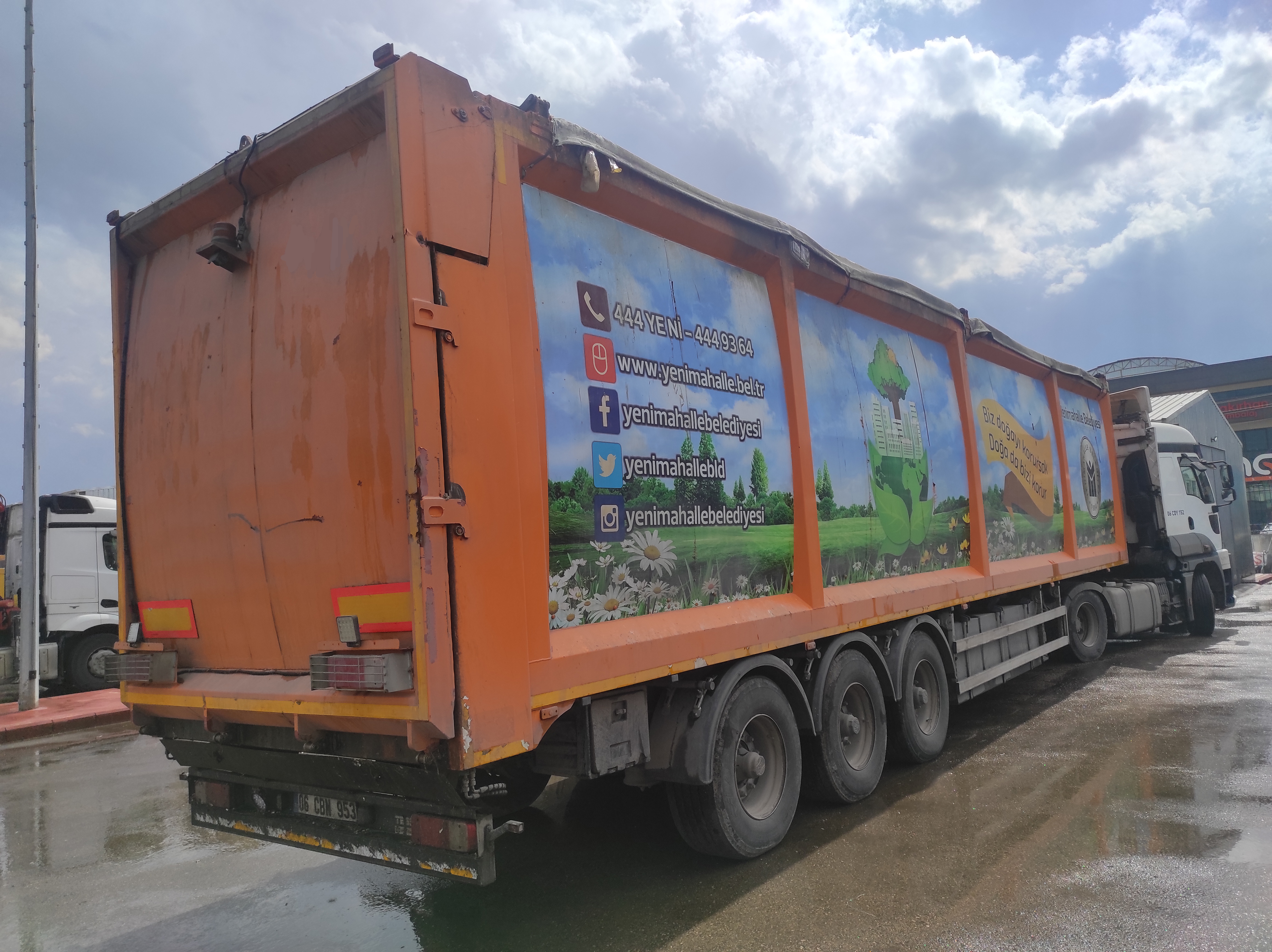 Çöp/atık transfer semi-treyler